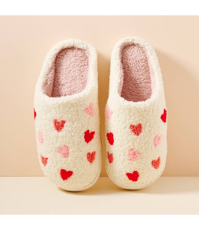 Multi Hearts Home Slippers