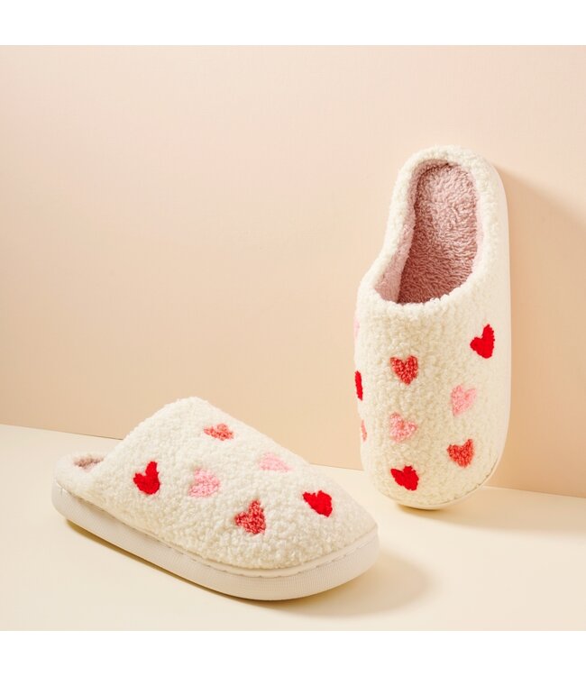 Multi Hearts Home Slippers