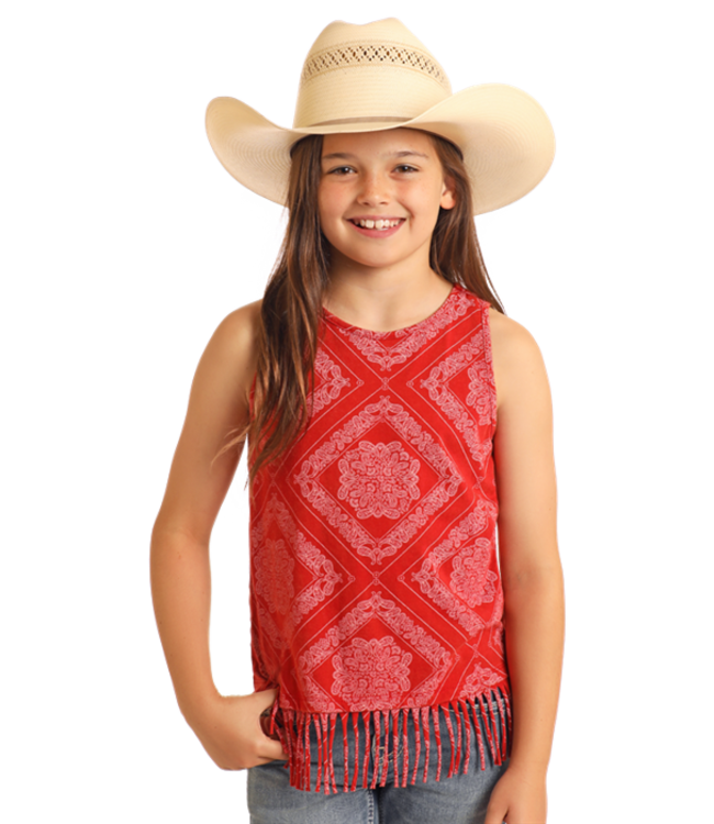 BG20T05906 Bandana Fringe Tank