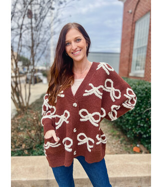 Bucketlist Ribbon Pullover Sweater Cardigan IT1670B