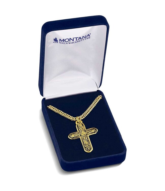 All Gold Cross Necklace NC2676G