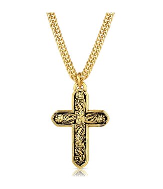 All Gold Cross Necklace NC2676G