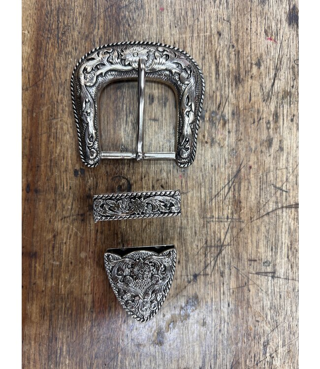 Antique Silver Buckle Set BX39A