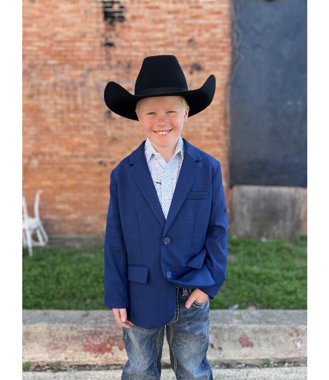 BB96C06055 Boys Plaid Sports Coat