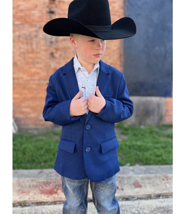 BB96C06055 Boys Plaid Sports Coat