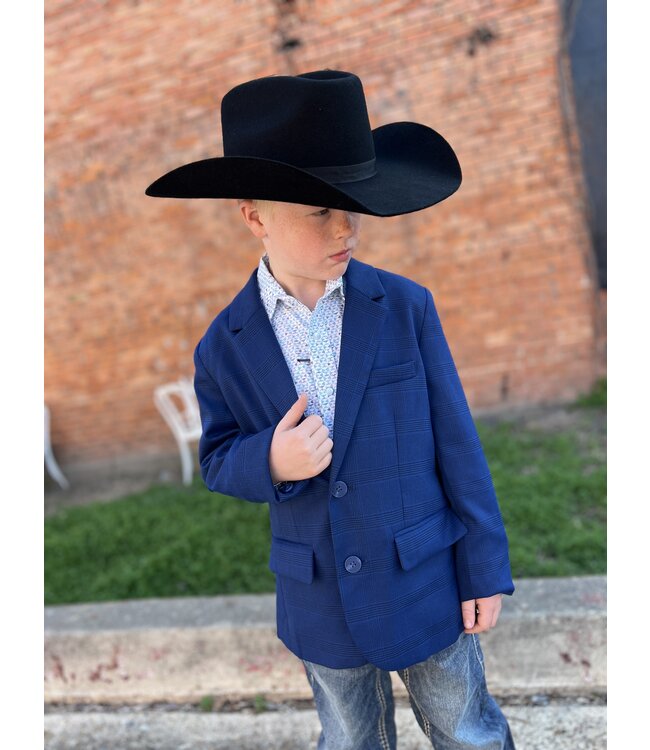 BB96C06055 Boys Plaid Sports Coat