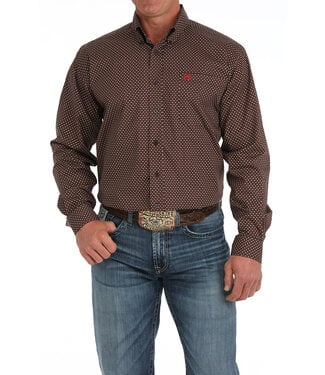 cinch MTW1105873 Mens LS Stretch Brown