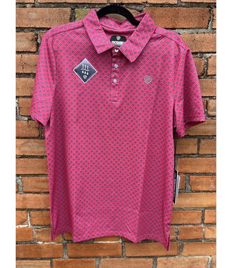 Panhandle Slim BM51T06001 Pink Geo Print Polo