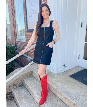 Blue B Suede Western Buckle Dress 36345D