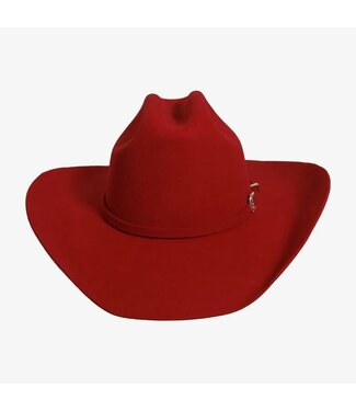 American Hat Makers Cattleman Felt Cowboy Hat Red