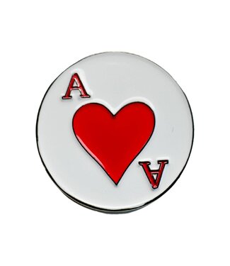 American Hat Makers Ace of Hearts Red Mag Hat Pin