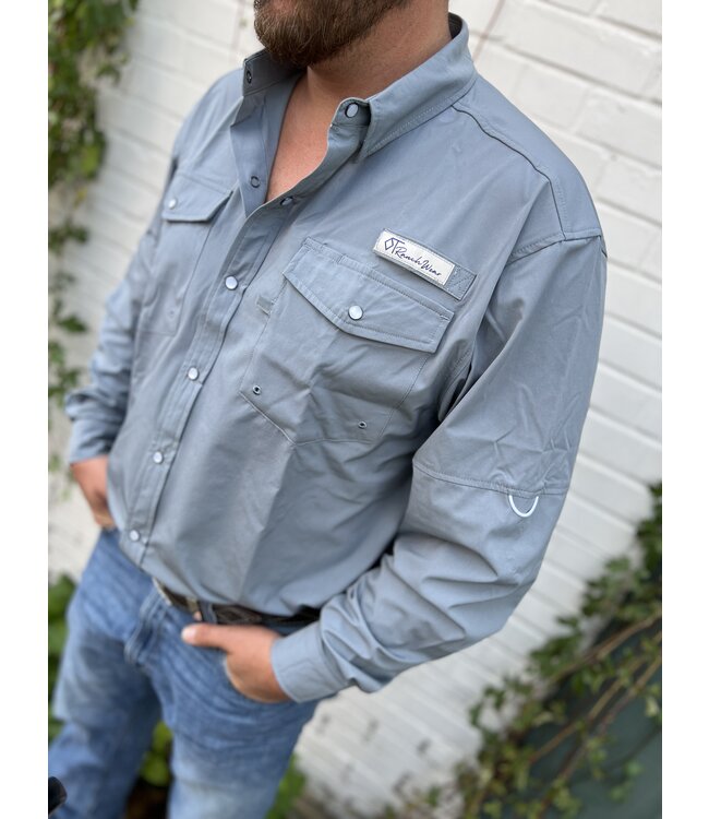 The Cutter Performance Shirt Grey/Blue