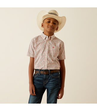 Ariat Intl 10054781 Boys Chapman SS Red