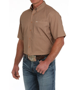 cinch MTW1704147 Mens Athletic Print SS BRN