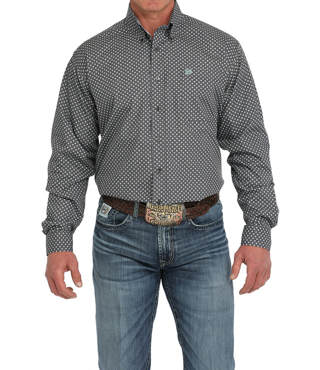 MTW1105894 Mens LS Print Grey