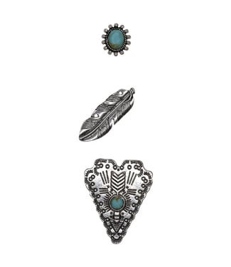 2422021224 Hat Pin 3 Pack Feather