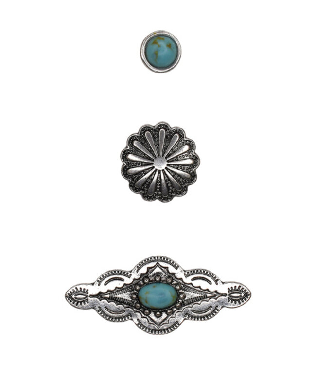 2422021226 Scalloped Concho Hat Pin