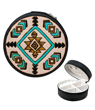 Fashion City Western Pattern Leather Jewelry Organizer Box
