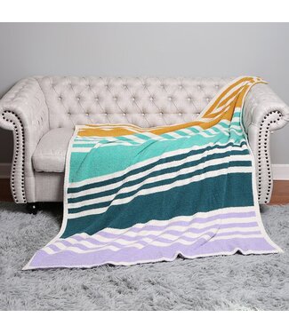 Fashion City Multi-Striped Luxury Soft Throw Blanket