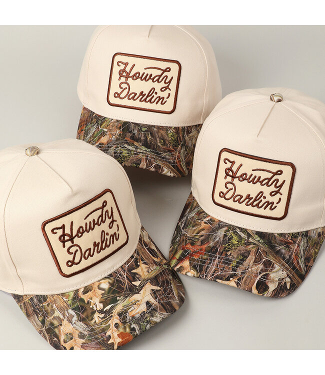 Howdy Darlin Embroidery Patch Realtree Cap