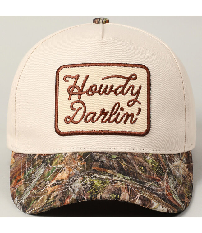 Howdy Darlin Embroidery Patch Realtree Cap