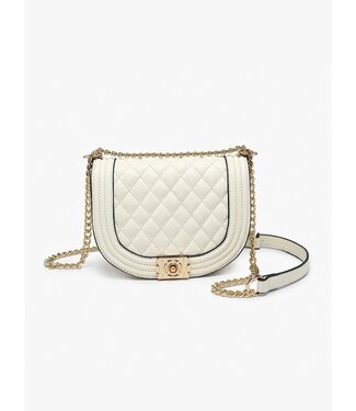 Jen & Co EH2641 Diana Quilted Snap Front Crossbody