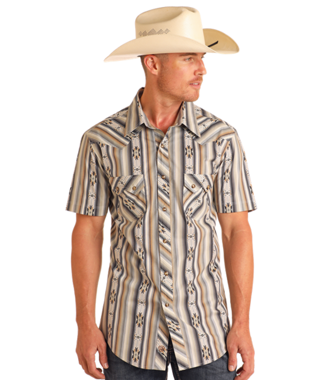 Panhandle Slim BMN3S05842 RR Aztec Stripe SS Snap