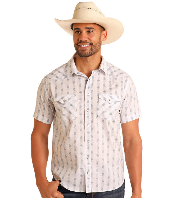 PMN3S05739 Mens SS Snap Grey