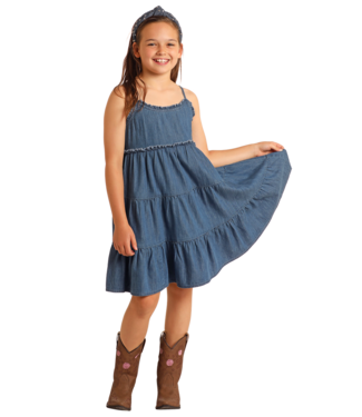 Panhandle Slim BGD0r05914 Girls Denim Dress