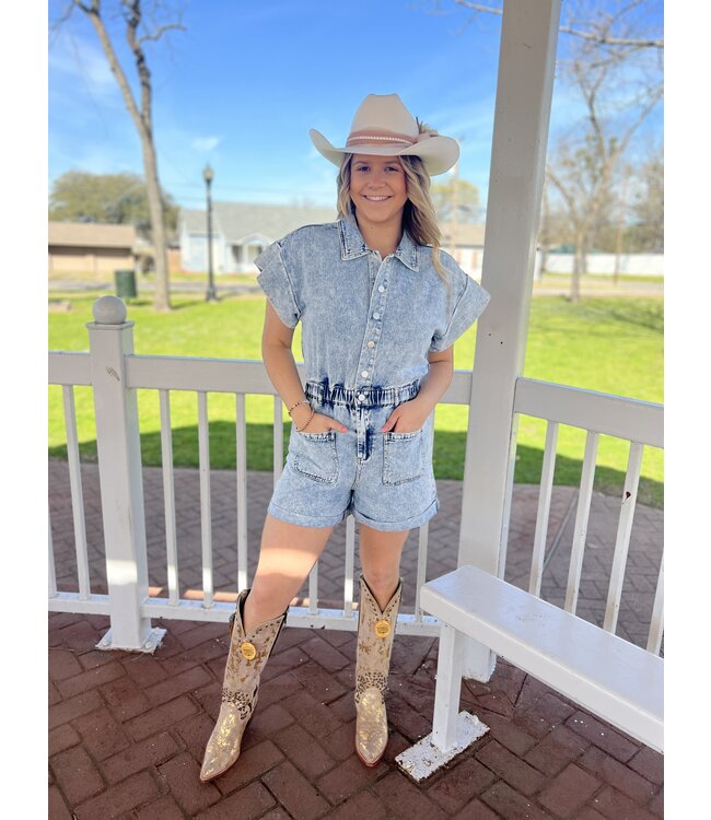 anniewear The Denim Down Romper 7005