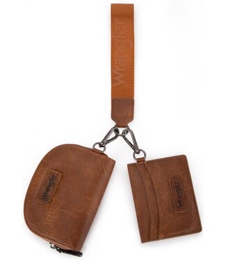 montana west Wrangler Dual Pouch Wristlet WG200-W052BR
