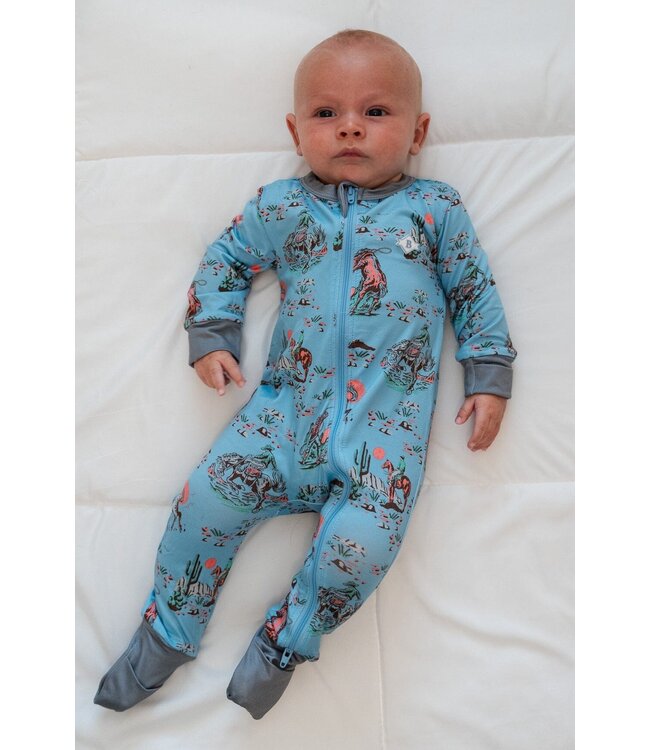 Baby Zip Up Cowboy Up Blue