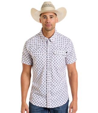 Panhandle Slim BMN3S06424 Geo Print Tee Natural
