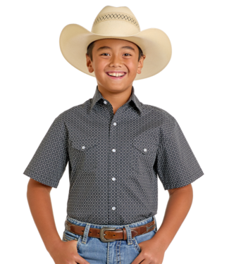 Panhandle Slim RBN3S06550 Boys Snap SS Black