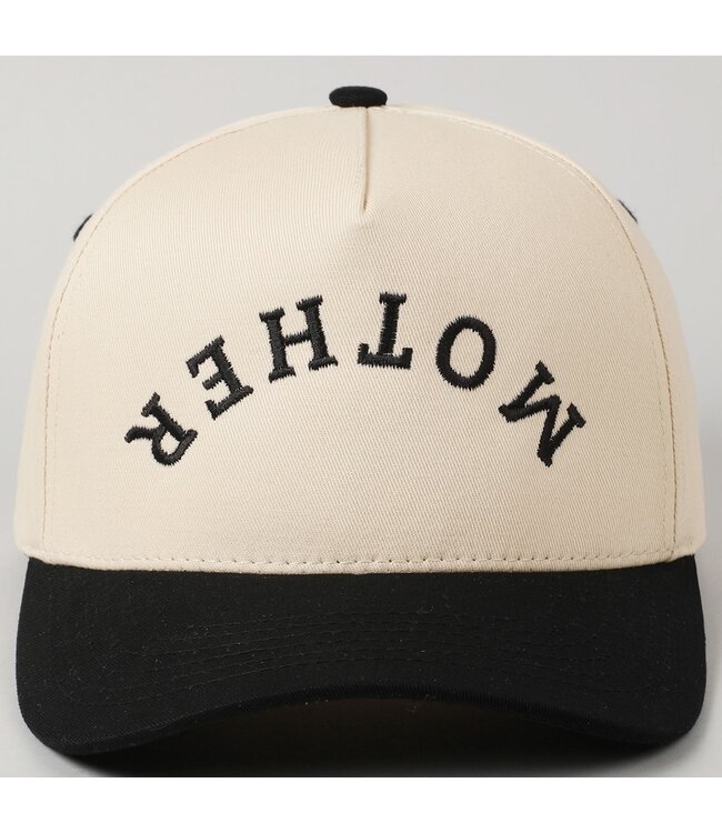 Mother Upside Down Lettering Embroidery Cap