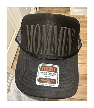 Southern Attitude Designs 3D Puff Vinyl Mommin BlackTrucker Hat