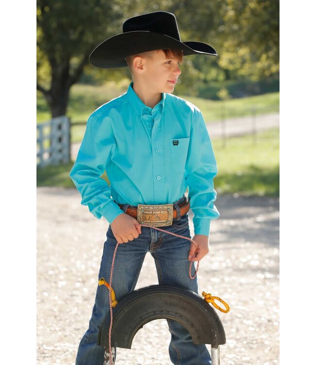 cinch MTW7060374 Boys LS Solid Turq