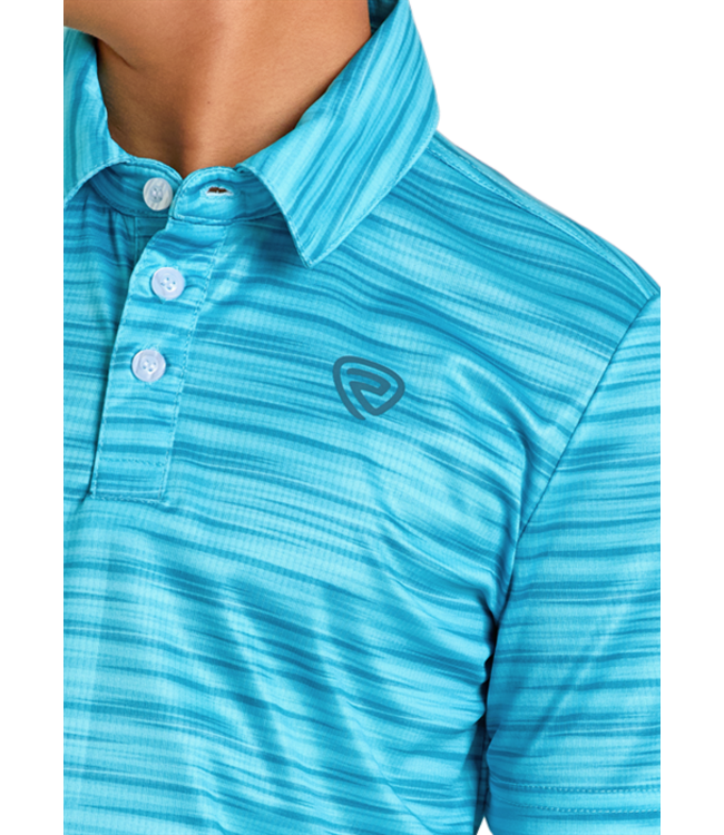 BB51T06607 Striated Polo Turquoise