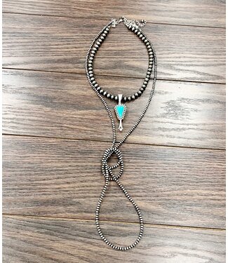 isac Squash Naja Turquoise Necklace 8364