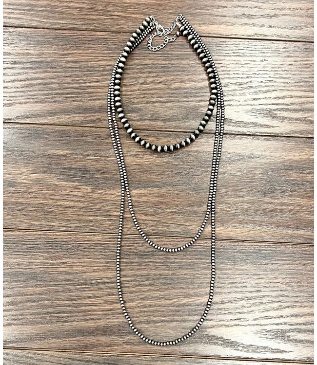 3-strand Navajo Bead Necklace 5534