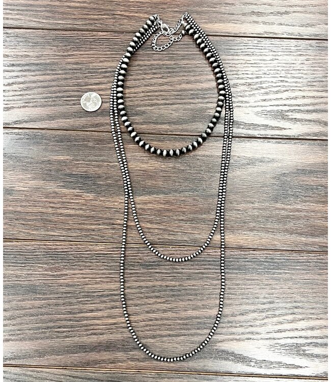 3-strand Navajo Bead Necklace 5534