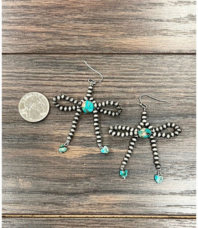 Handmade Ribbon Bow Earrings 6160