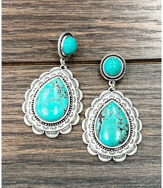 isac Turquoise Post Earrings 6282