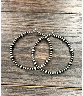 isac Navajo Bead Hoop Earrings 3533