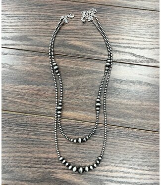 isac Double Strand Navajo Bead Necklace 5709