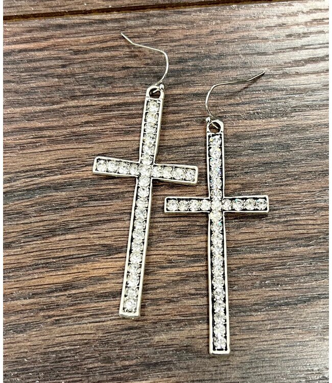 Cross Crystal Earrings 3486