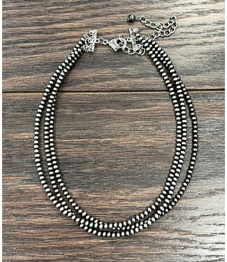 isac 3 Strand Navajo Bead Necklace 5190