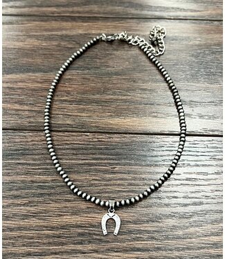 isac Horseshoe Necklace Navajo Bead 7370