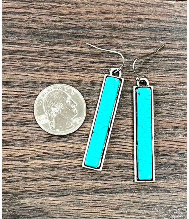 Bar Turquoise Earrings 0926