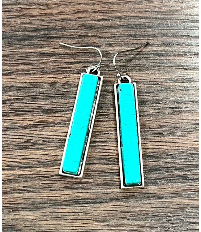 Bar Turquoise Earrings 0926